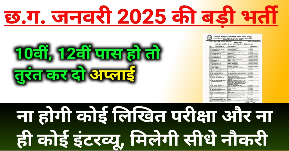 cg jobs 2025